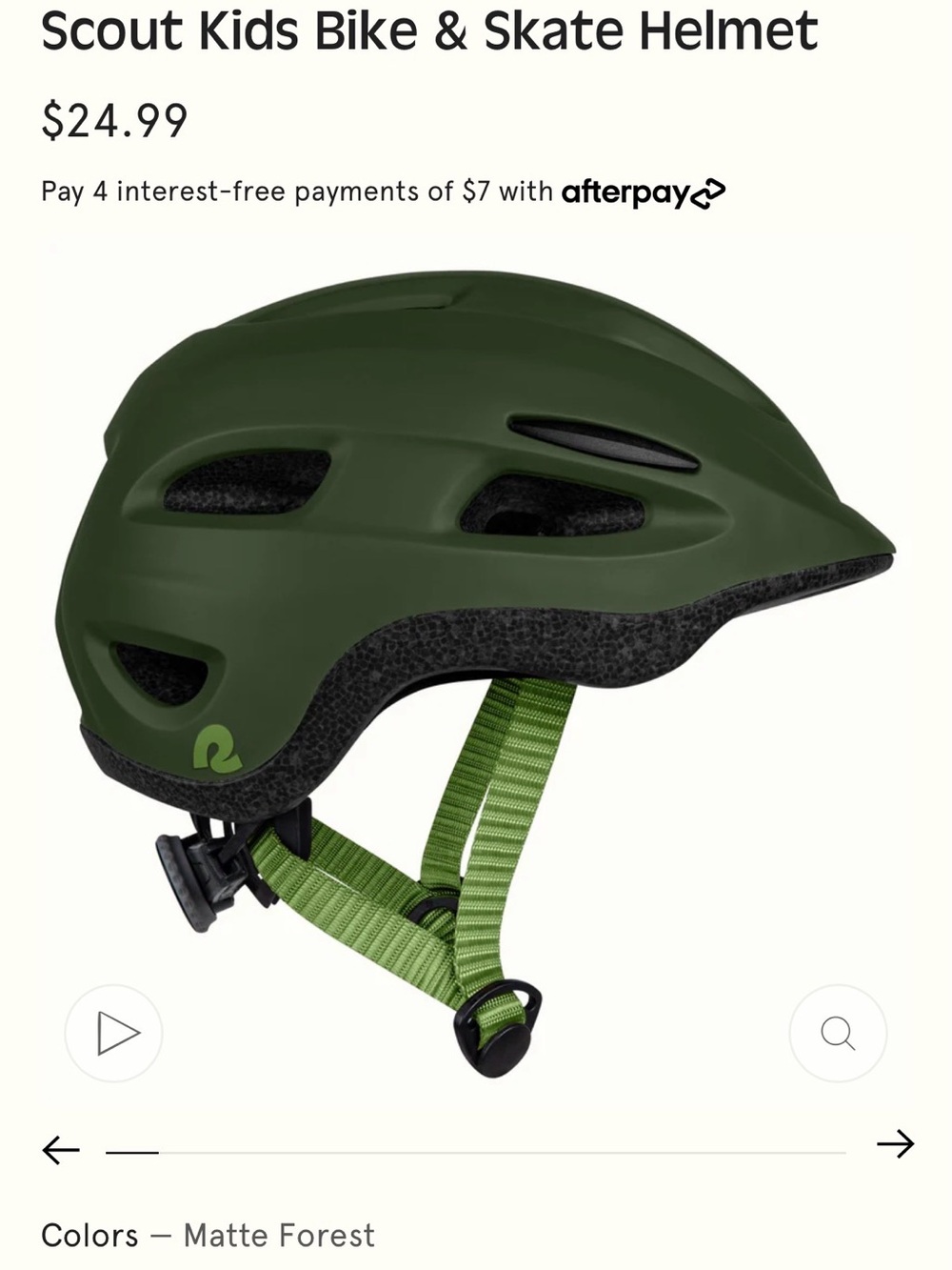 RETROSPEC - Scout Kids Bike & Skate Helmet - Matte Forest Green